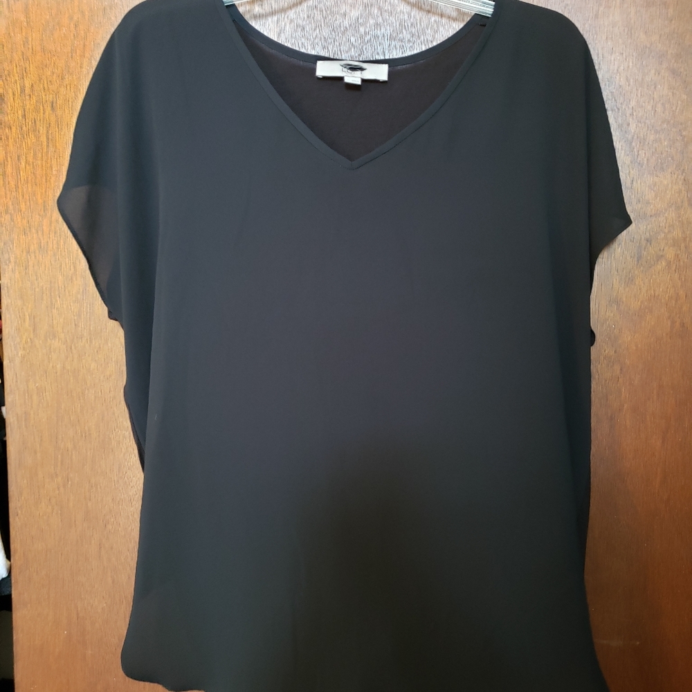 Black tunic blouse